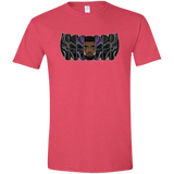 T-Shirts Heather Red / S Black Panther Mask Men's Semi-Fitted Softstyle