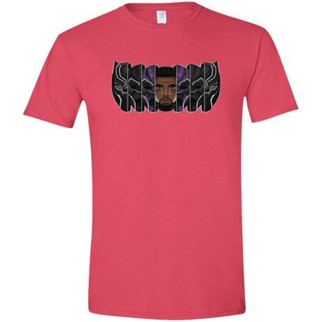 T-Shirts Heather Red / S Black Panther Mask Men's Semi-Fitted Softstyle