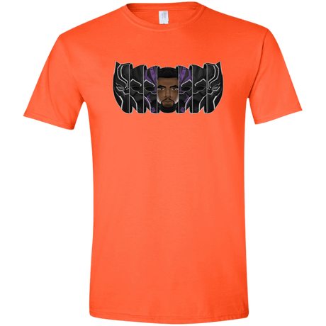 T-Shirts Orange / S Black Panther Mask Men's Semi-Fitted Softstyle