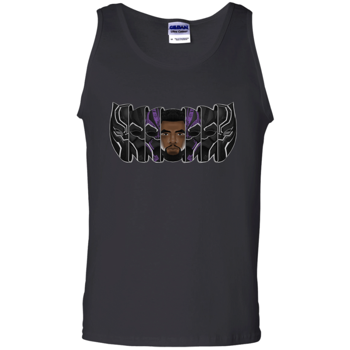 T-Shirts Black / S Black Panther Mask Men's Tank Top