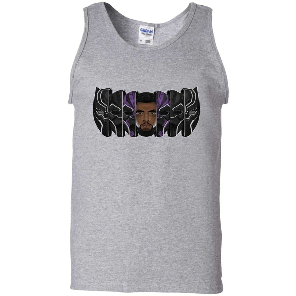 T-Shirts Sport Grey / S Black Panther Mask Men's Tank Top