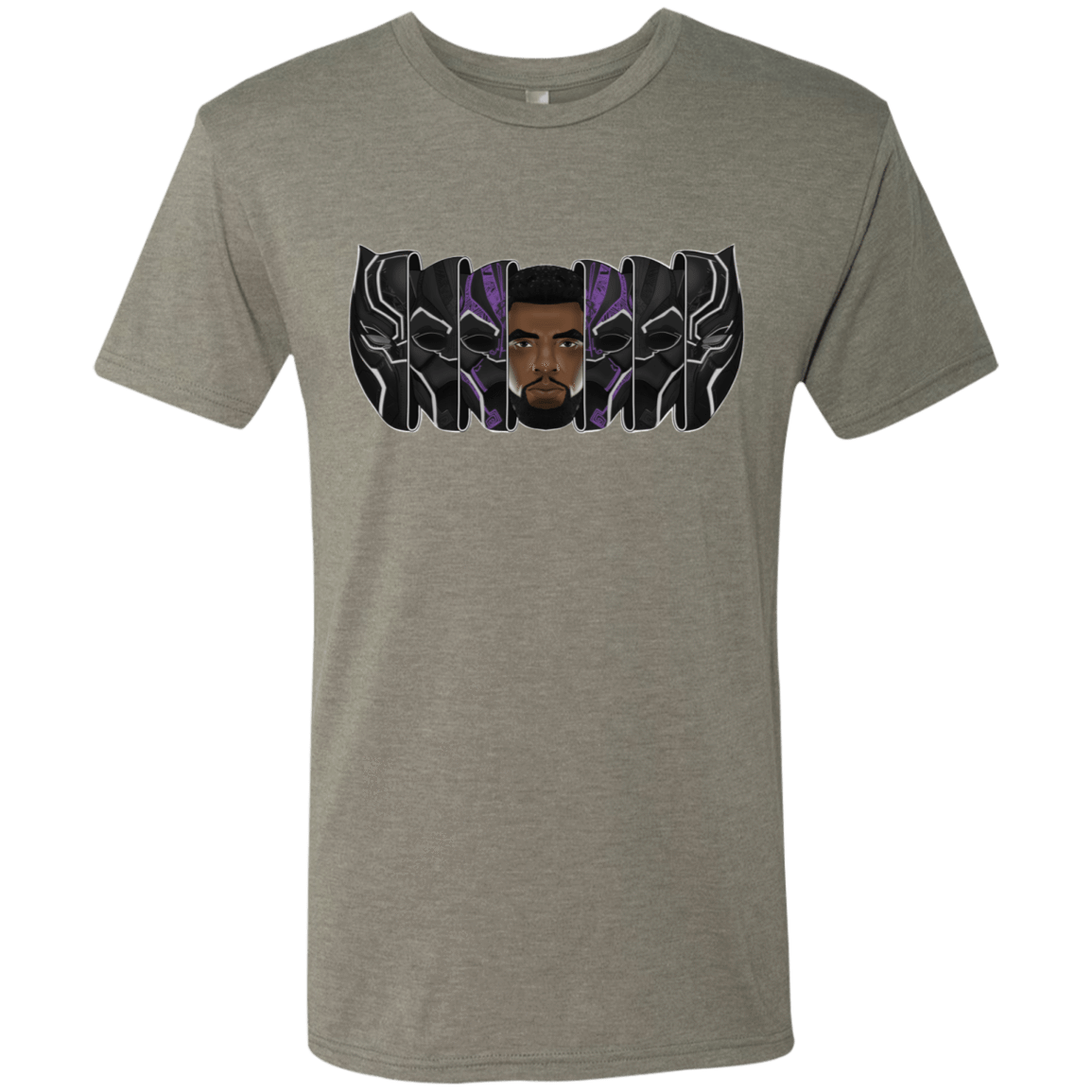 T-Shirts Venetian Grey / S Black Panther Mask Men's Triblend T-Shirt