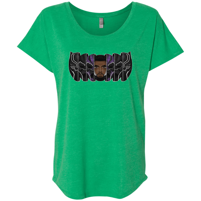 T-Shirts Envy / X-Small Black Panther Mask Triblend Dolman Sleeve