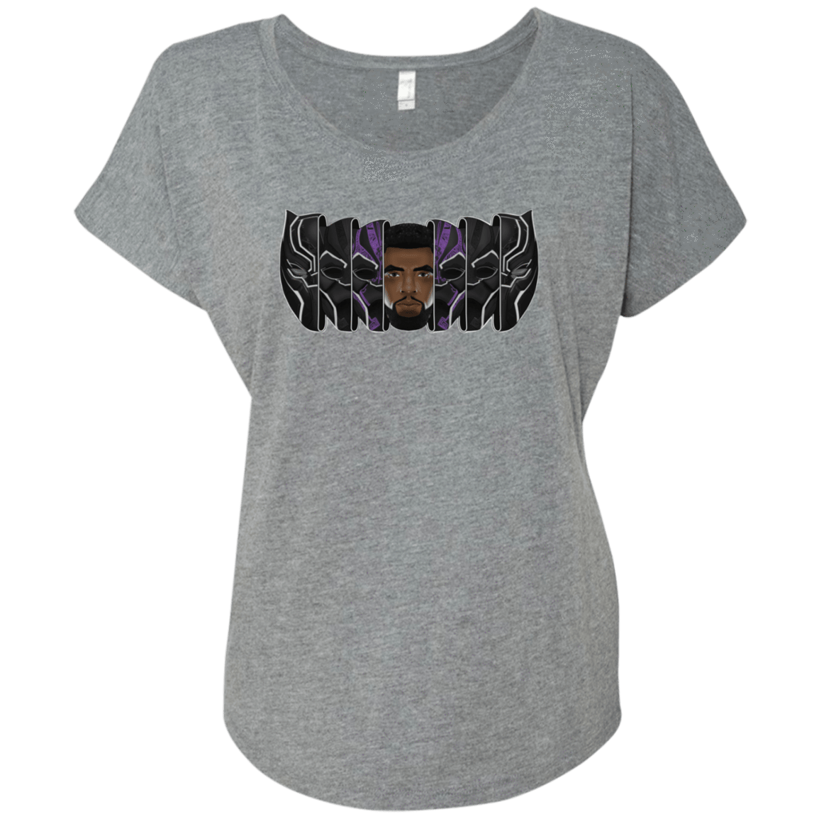 T-Shirts Premium Heather / X-Small Black Panther Mask Triblend Dolman Sleeve