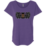 T-Shirts Purple Rush / X-Small Black Panther Mask Triblend Dolman Sleeve