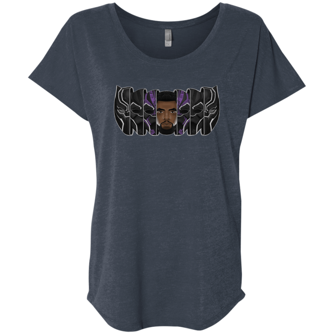 T-Shirts Vintage Navy / X-Small Black Panther Mask Triblend Dolman Sleeve