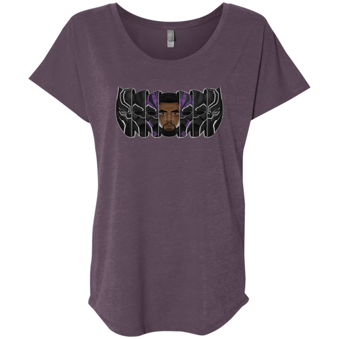 T-Shirts Vintage Purple / X-Small Black Panther Mask Triblend Dolman Sleeve