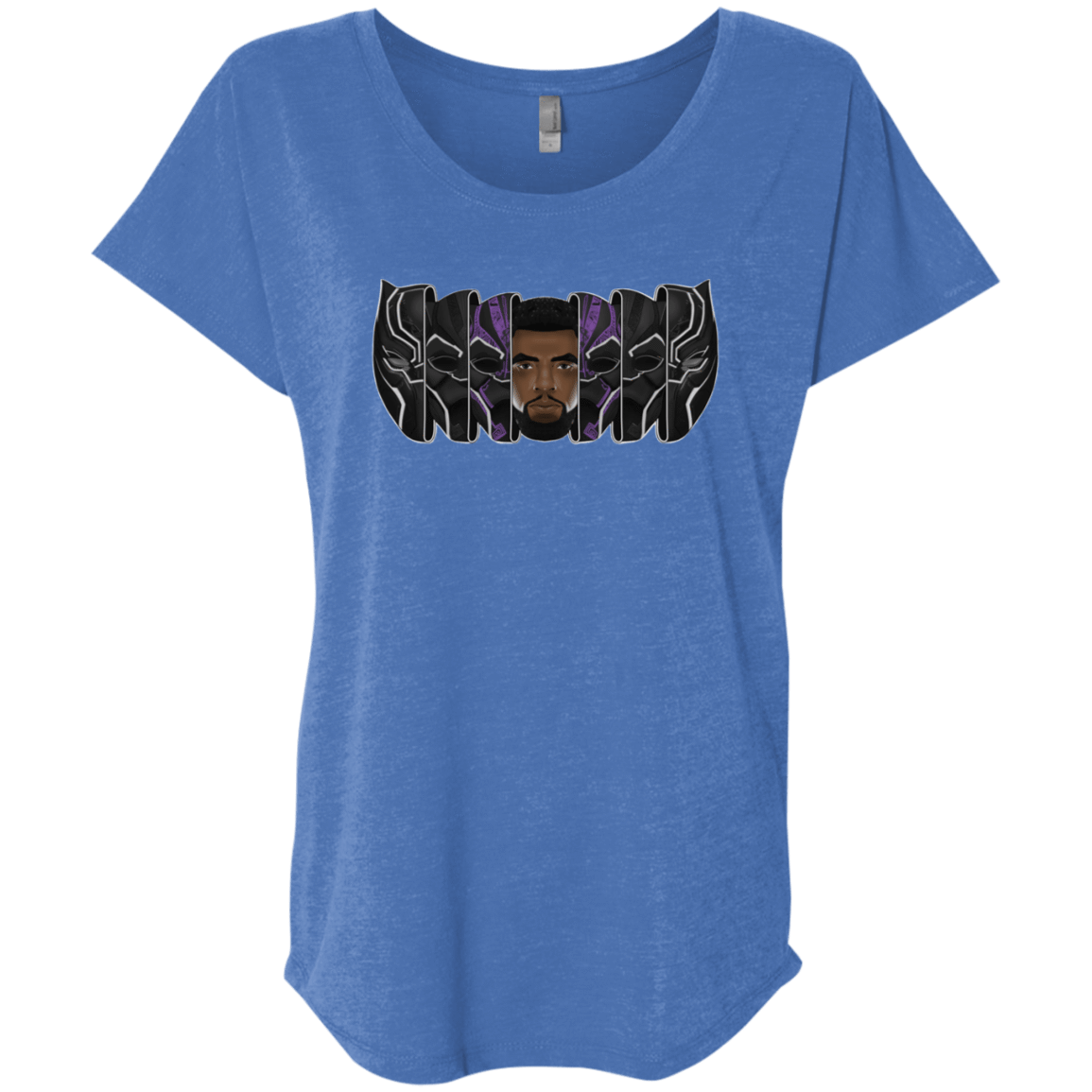 T-Shirts Vintage Royal / X-Small Black Panther Mask Triblend Dolman Sleeve