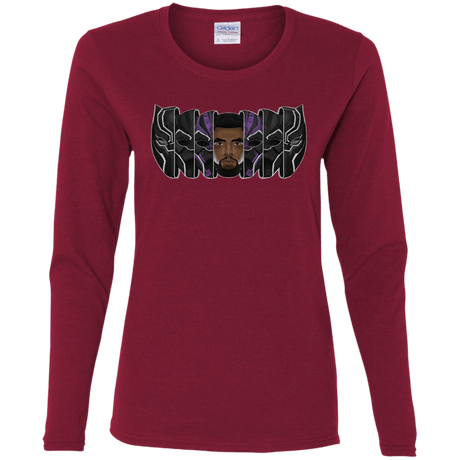 T-Shirts Cardinal / S Black Panther Mask Women's Long Sleeve T-Shirt