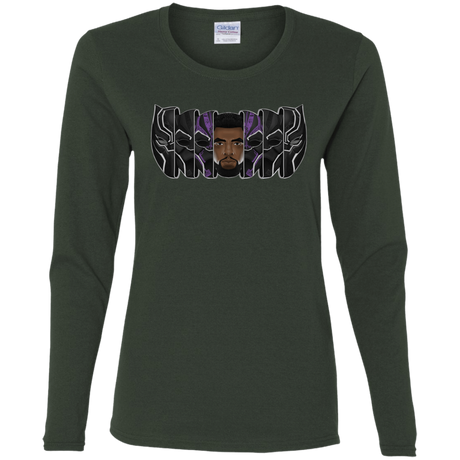 T-Shirts Forest / S Black Panther Mask Women's Long Sleeve T-Shirt