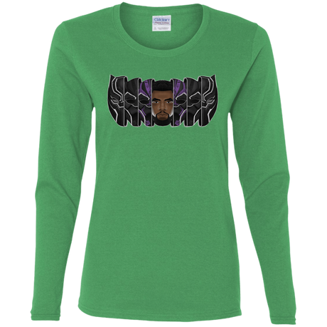 T-Shirts Irish Green / S Black Panther Mask Women's Long Sleeve T-Shirt