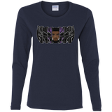 T-Shirts Navy / S Black Panther Mask Women's Long Sleeve T-Shirt