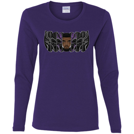 T-Shirts Purple / S Black Panther Mask Women's Long Sleeve T-Shirt