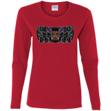 T-Shirts Red / S Black Panther Mask Women's Long Sleeve T-Shirt