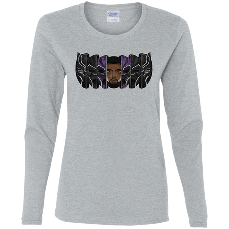 T-Shirts Sport Grey / S Black Panther Mask Women's Long Sleeve T-Shirt