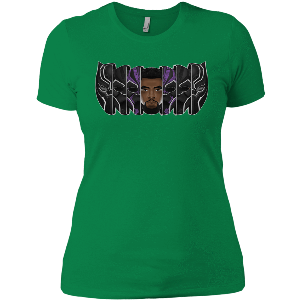 T-Shirts Kelly Green / X-Small Black Panther Mask Women's Premium T-Shirt