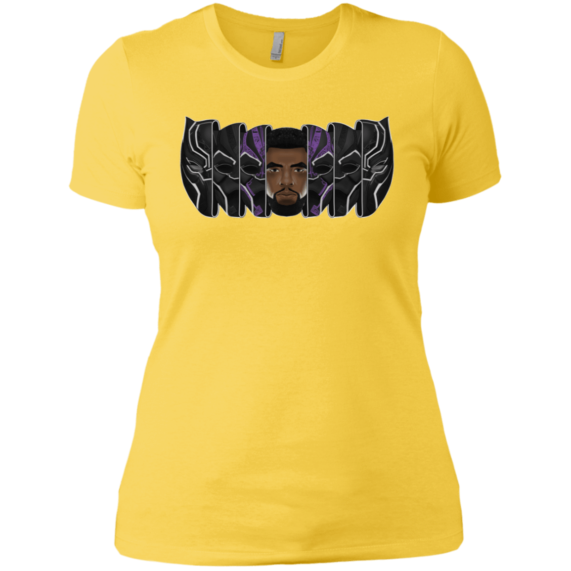 T-Shirts Vibrant Yellow / X-Small Black Panther Mask Women's Premium T-Shirt