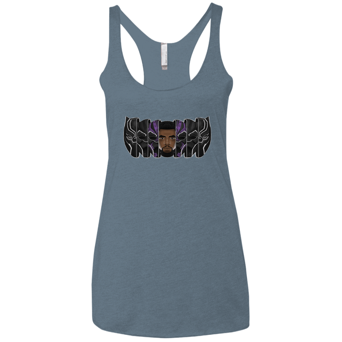 T-Shirts Indigo / X-Small Black Panther Mask Women's Triblend Racerback Tank