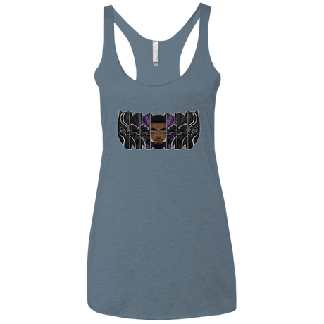 T-Shirts Indigo / X-Small Black Panther Mask Women's Triblend Racerback Tank