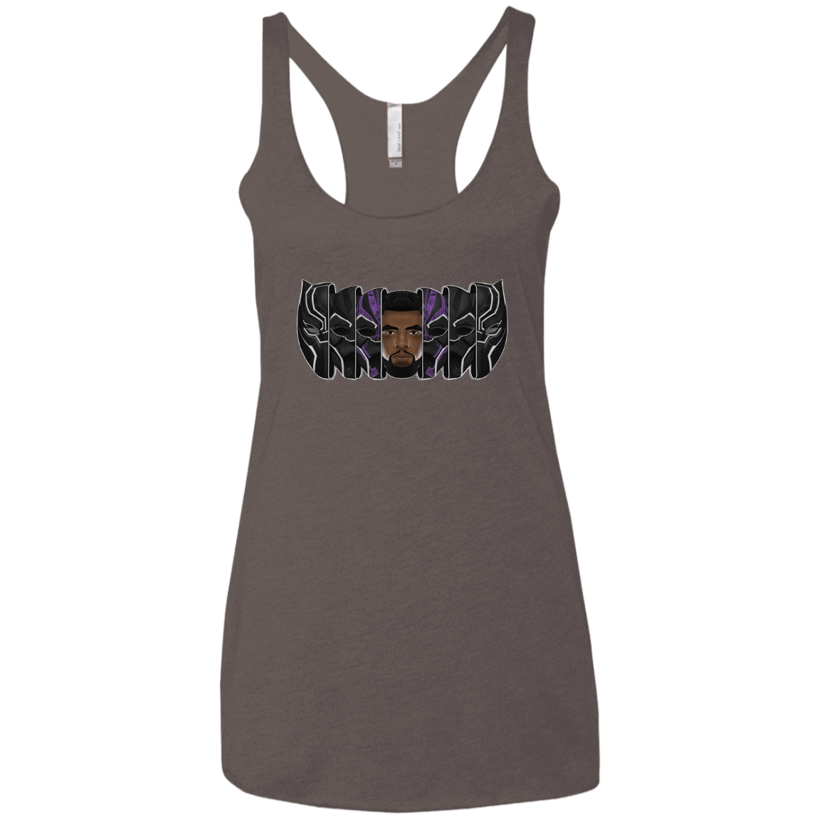 T-Shirts Macchiato / X-Small Black Panther Mask Women's Triblend Racerback Tank