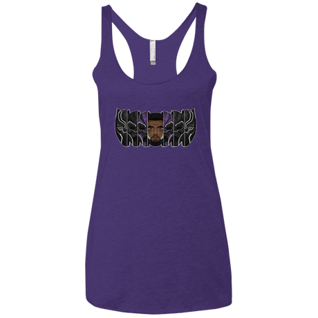 T-Shirts Purple Rush / X-Small Black Panther Mask Women's Triblend Racerback Tank