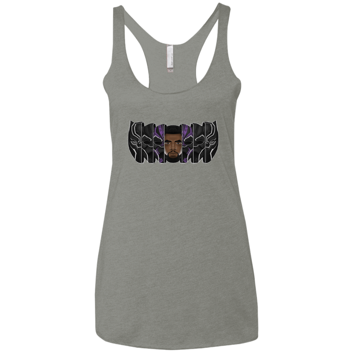 T-Shirts Venetian Grey / X-Small Black Panther Mask Women's Triblend Racerback Tank