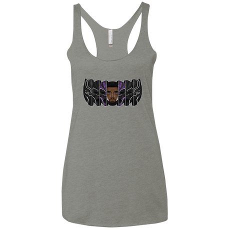 T-Shirts Venetian Grey / X-Small Black Panther Mask Women's Triblend Racerback Tank