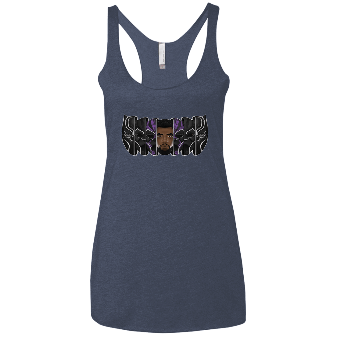T-Shirts Vintage Navy / X-Small Black Panther Mask Women's Triblend Racerback Tank