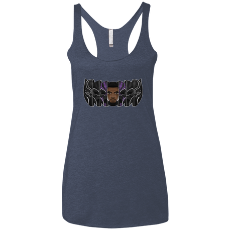T-Shirts Vintage Navy / X-Small Black Panther Mask Women's Triblend Racerback Tank