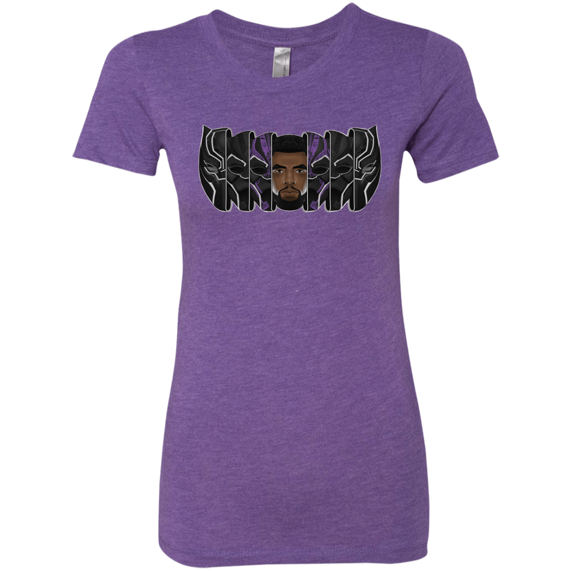 T-Shirts Purple Rush / S Black Panther Mask Women's Triblend T-Shirt