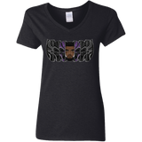 T-Shirts Black / S Black Panther Mask Women's V-Neck T-Shirt