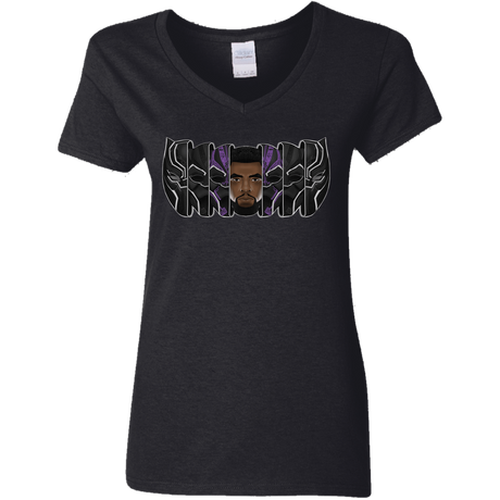 T-Shirts Black / S Black Panther Mask Women's V-Neck T-Shirt