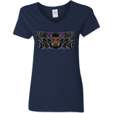 T-Shirts Navy / S Black Panther Mask Women's V-Neck T-Shirt