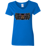 T-Shirts Royal / S Black Panther Mask Women's V-Neck T-Shirt