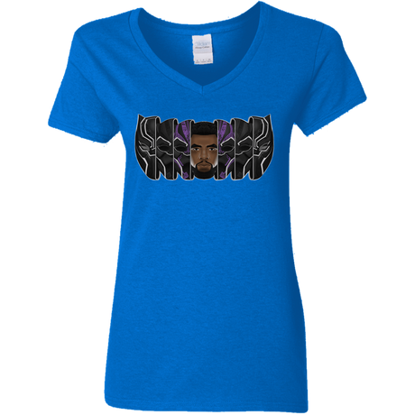 T-Shirts Royal / S Black Panther Mask Women's V-Neck T-Shirt