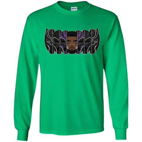 T-Shirts Irish Green / YS Black Panther Mask Youth Long Sleeve T-Shirt