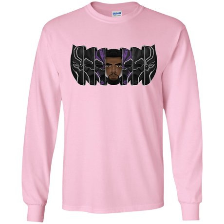 T-Shirts Light Pink / YS Black Panther Mask Youth Long Sleeve T-Shirt