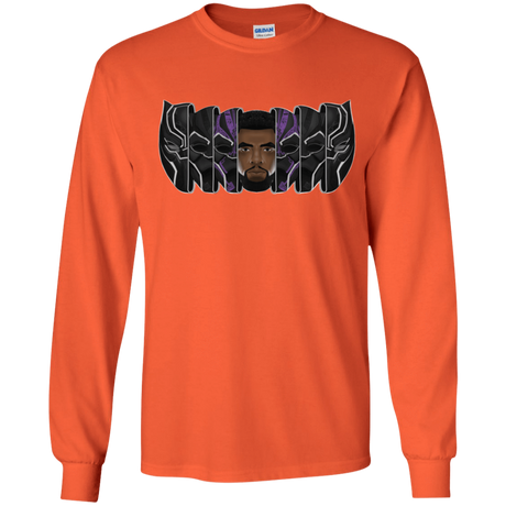 T-Shirts Orange / YS Black Panther Mask Youth Long Sleeve T-Shirt