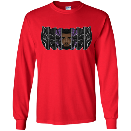 T-Shirts Red / YS Black Panther Mask Youth Long Sleeve T-Shirt