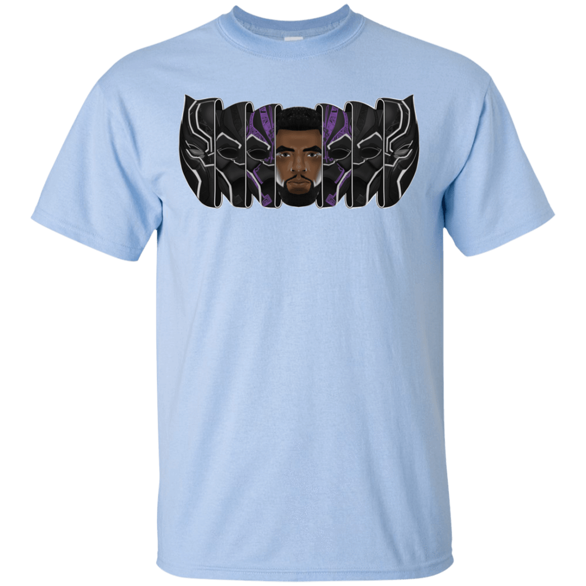 T-Shirts Light Blue / YXS Black Panther Mask Youth T-Shirt