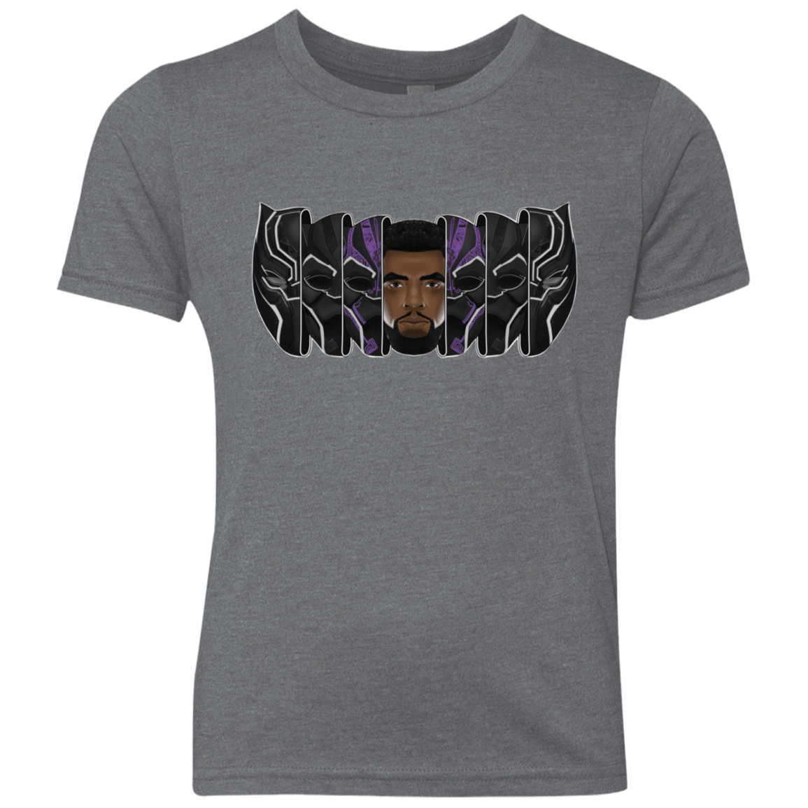 T-Shirts Premium Heather / YXS Black Panther Mask Youth Triblend T-Shirt