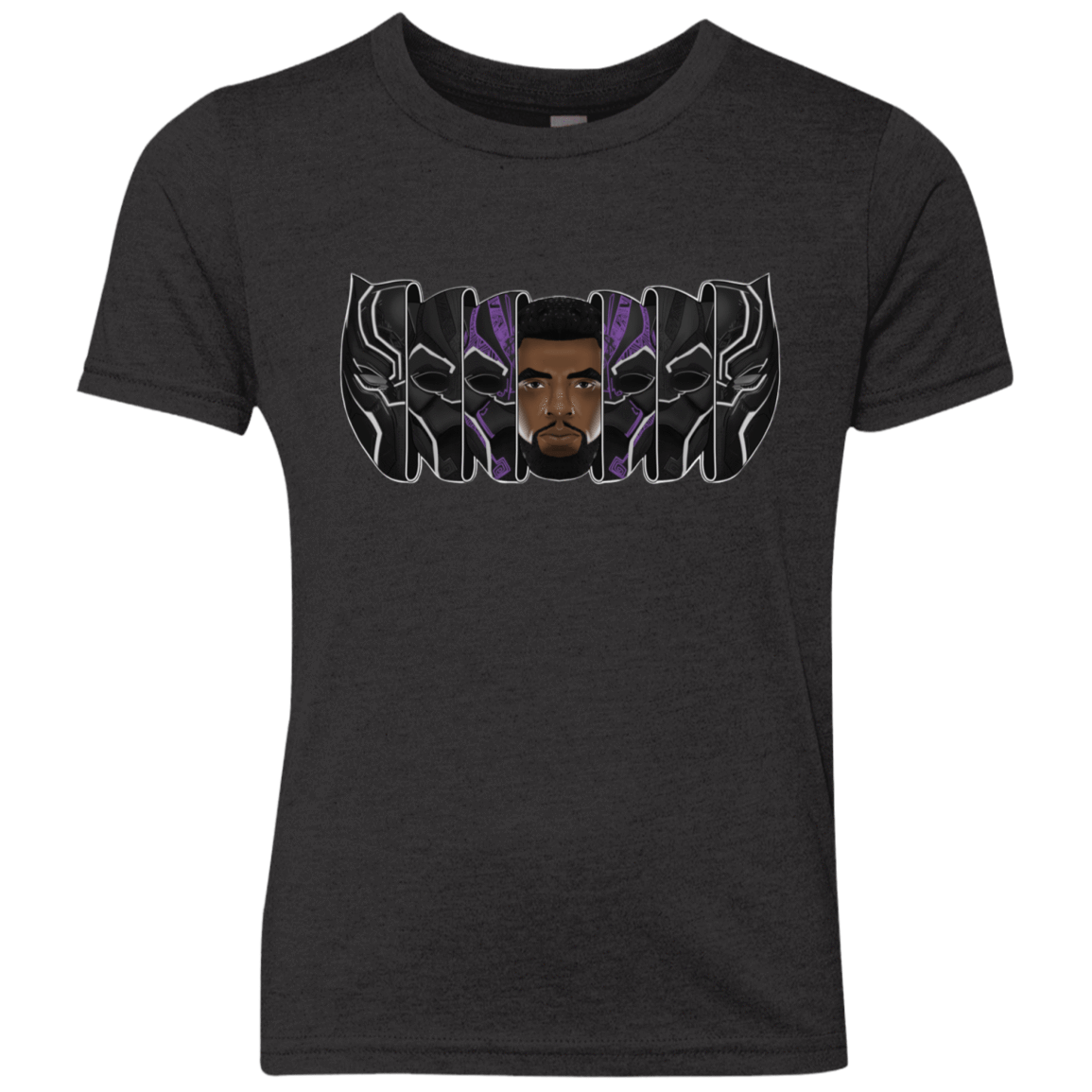 T-Shirts Vintage Black / YXS Black Panther Mask Youth Triblend T-Shirt