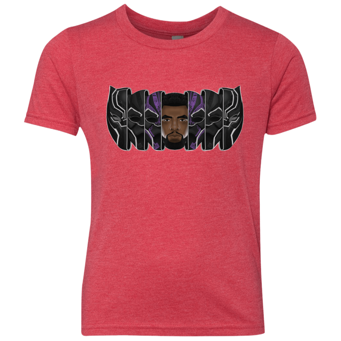 T-Shirts Vintage Red / YXS Black Panther Mask Youth Triblend T-Shirt