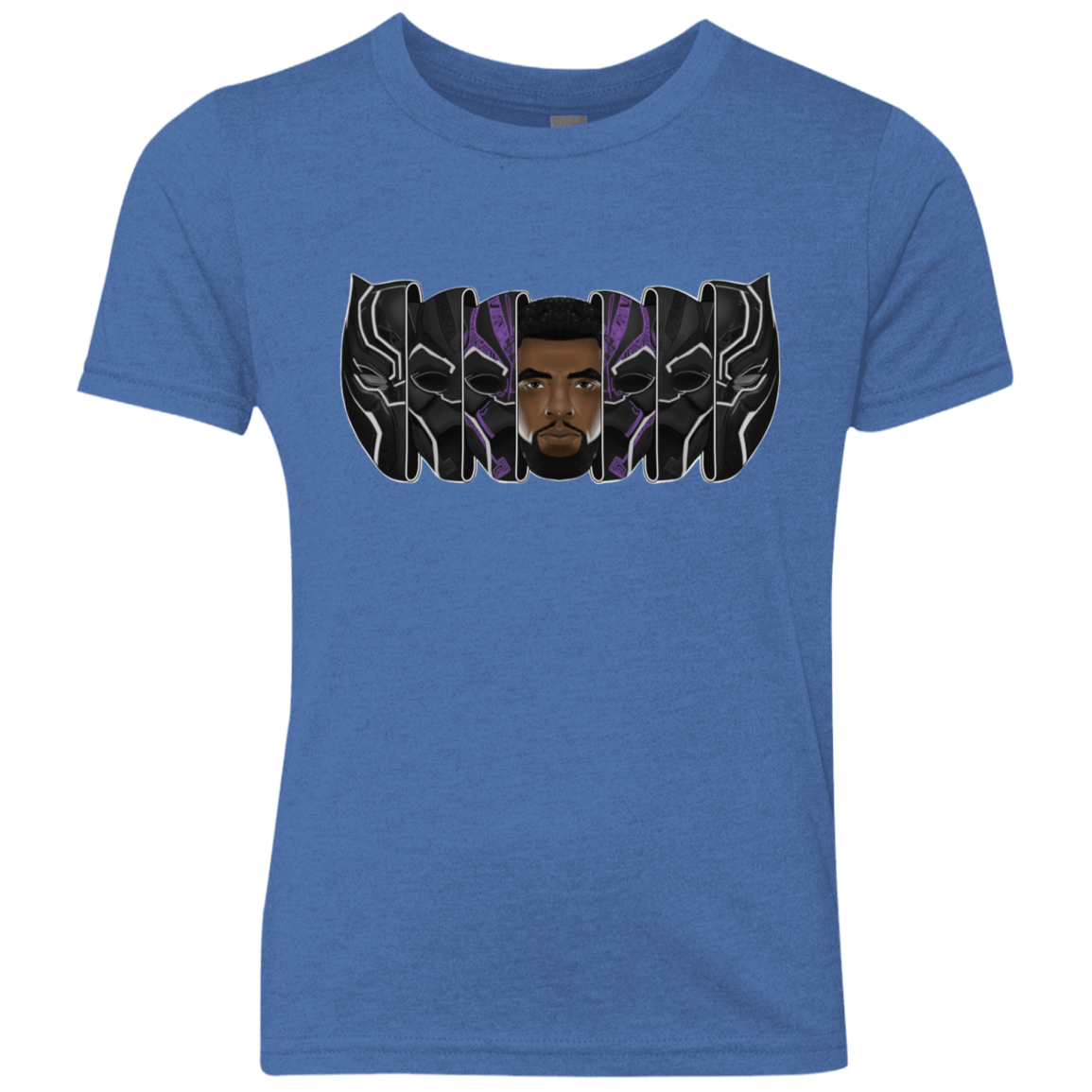 T-Shirts Vintage Royal / YXS Black Panther Mask Youth Triblend T-Shirt