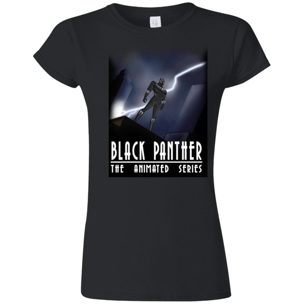 T-Shirts Black / S Black Panther The Animated Series Junior Slimmer-Fit T-Shirt