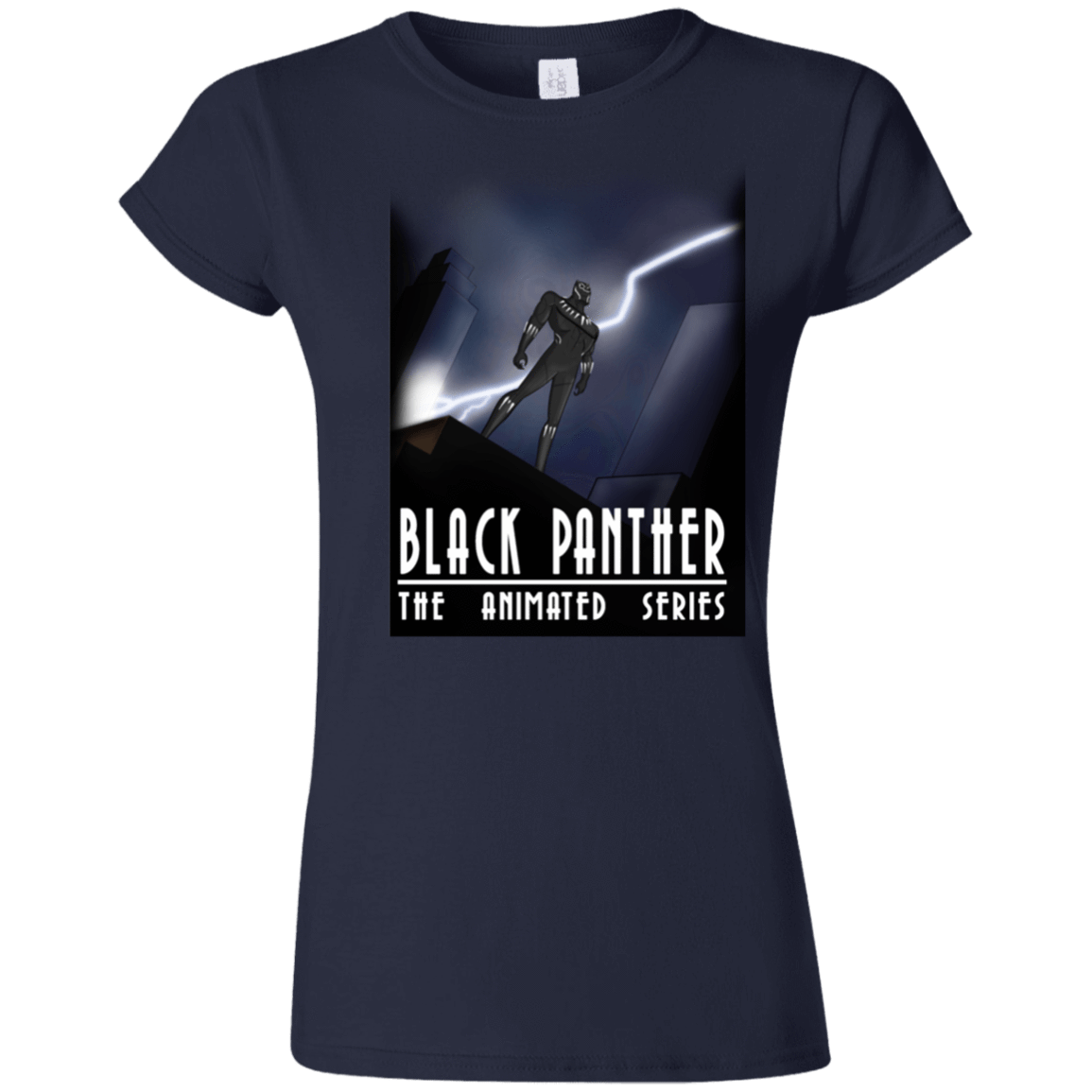 T-Shirts Navy / S Black Panther The Animated Series Junior Slimmer-Fit T-Shirt