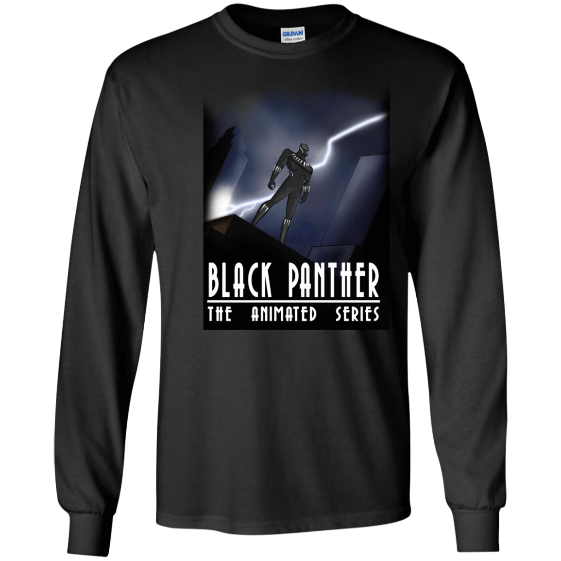 T-Shirts Black / S Black Panther The Animated Series Men's Long Sleeve T-Shirt