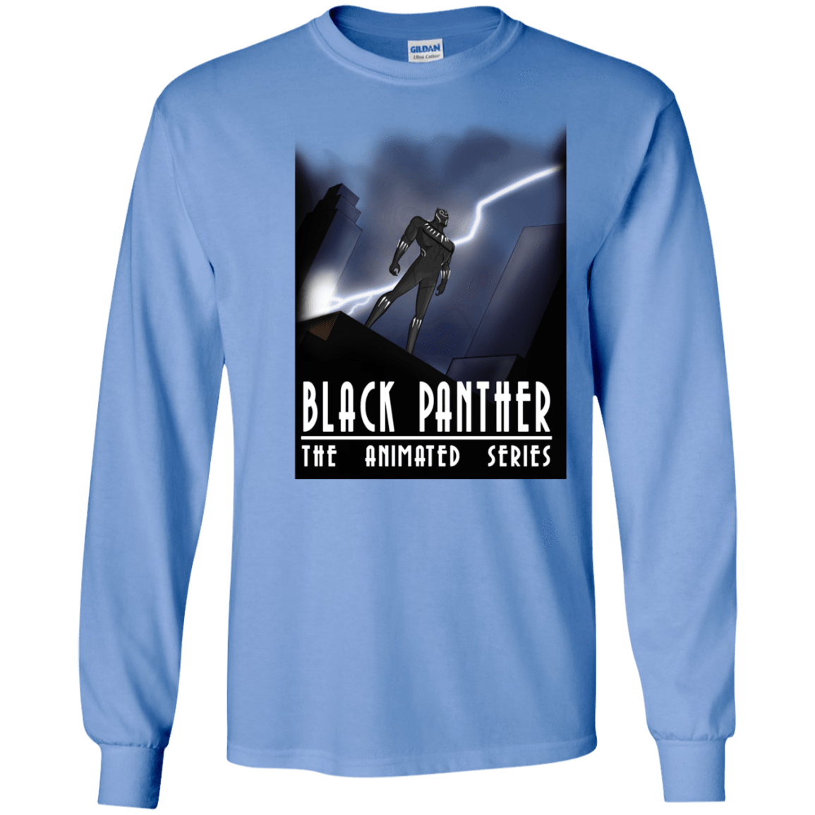 T-Shirts Carolina Blue / S Black Panther The Animated Series Men's Long Sleeve T-Shirt