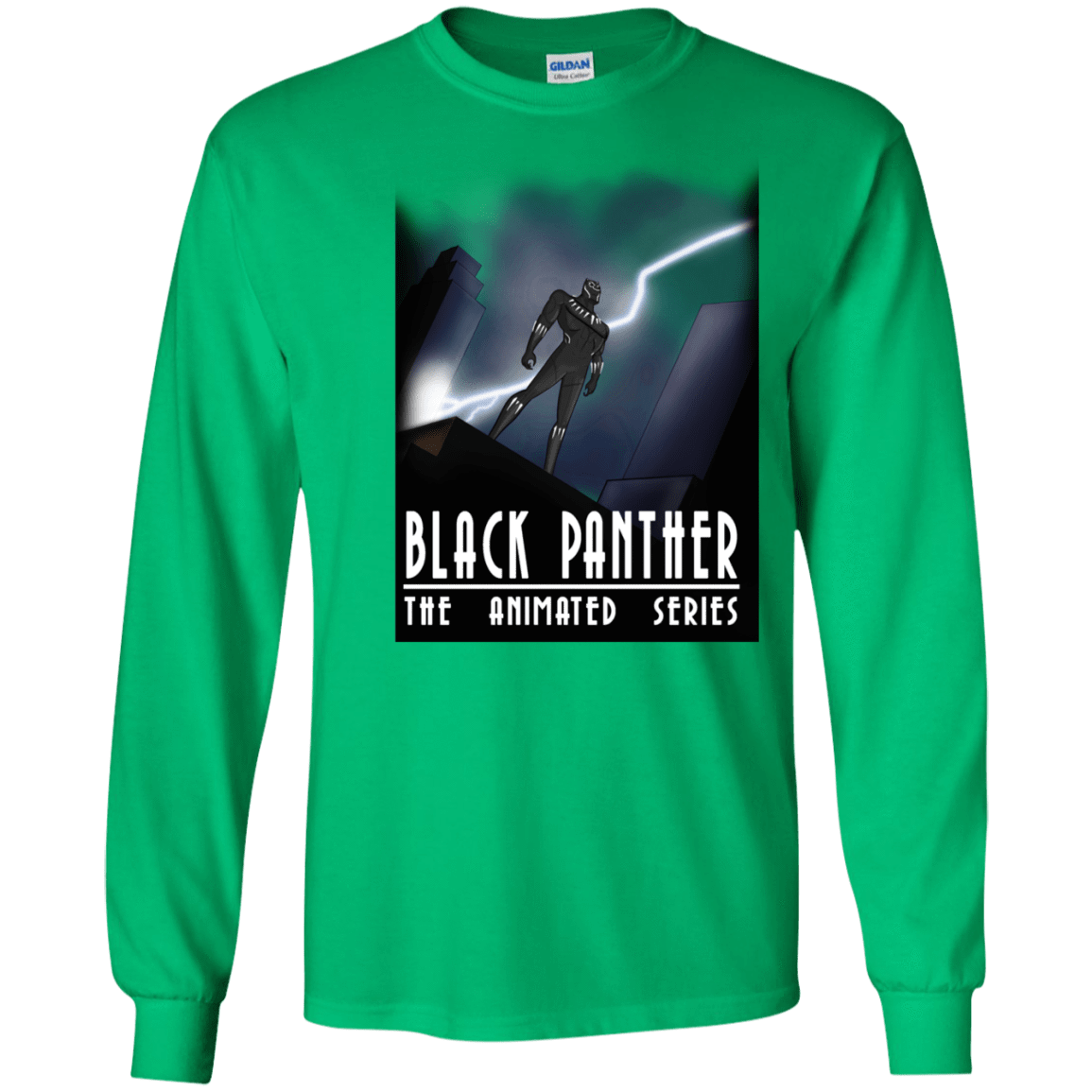 T-Shirts Irish Green / S Black Panther The Animated Series Men's Long Sleeve T-Shirt