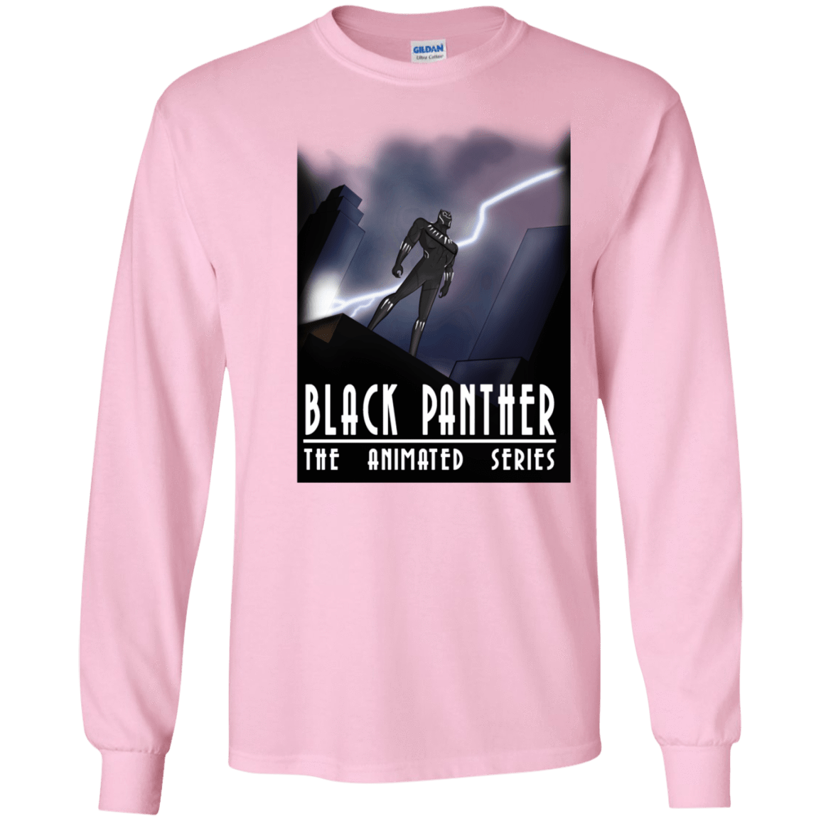 T-Shirts Light Pink / S Black Panther The Animated Series Men's Long Sleeve T-Shirt